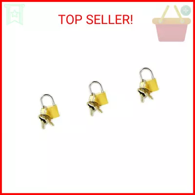3 Small Metal Padlocks Mini Brass Tiny Box Locks Keyed Jewelry 2 Keys 20mm Safe • $18.25