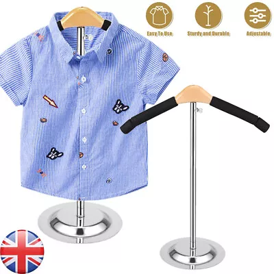 Adjustable Child T Shirt Display Stand Flexible Shoulder Stand Clothes Hanger UK • £12.92