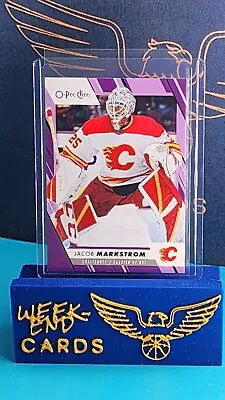 2023-24 O-Pee-Chee Base Purple Border #'d 12/49 Jacob Markstrom - Calgary Flames • $3