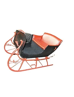 Restored Antique Cutter Sleigh Horse Drawn Sled Red & Black • $2750