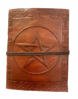 Leather Star Embossed Journal Scrapbook Notebook Organiser Handmade  • £9.99