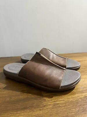 Born Men’s Slides /Sandals Size:9M Brown Leather • $25