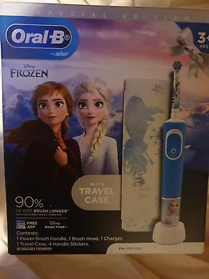 Braun Oral B Limited Edition Kids Frozen Electric Toothbrush Bonus 2pk Heads • $59.95