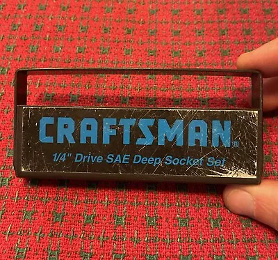 Vintage Craftsman Deep Socket Set Metal Handled Tray • $13.99