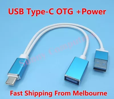 Type-C To USB Female OTG Adapter Cable + Power For Samsung Galaxy S10 Plus S10+  • $10.79