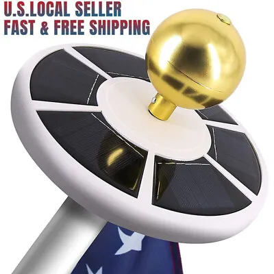 Solar Powered Flag Pole Light 26 LED Auto Active Super Bright Outdoor Waterproof • $14.74