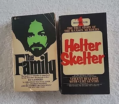 LOT OF 2 Sanders THE FAMILY Avon 1st Printing Charles Manson  & HELTER SKELTER  • $18.75