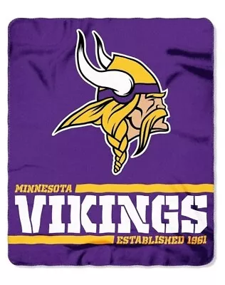 Minnesota Vikings Blanket - Bed Throw - Fleece Blanket - 50x60 Inches NEW SEALED • $15