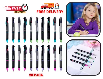 'Favide 20 Pack 0.7mm 4-in-1 Multicolor Ballpoint Pen4-Color Retractable'-USA... • $24.99