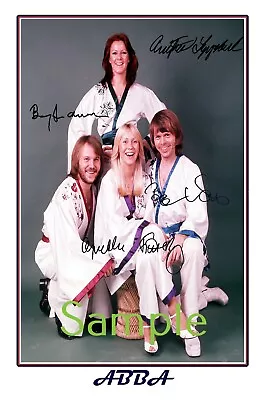 ABBA Swedish Supergroup Large Signed 12x18 Inch Photograph Poster - Top Quality  • $28.95