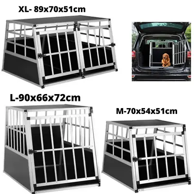 Dog Car Boot Crate Aluminium MLXL Size Transport Pet Travel Box Transit Cage  • £89.99