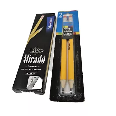 Papermate Mirado Classic Pencils #2 (12) + 2 Rainbow Primary Pencils • $10