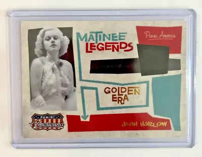 2011 Panini Americana Golden Era Matinee Legends Jean Harlow Swatch Card • $35.95