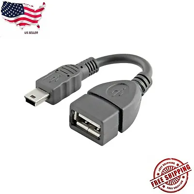 Mini USB Male To USB 2.0 Female Host OTG Adapter Cable • $2.99