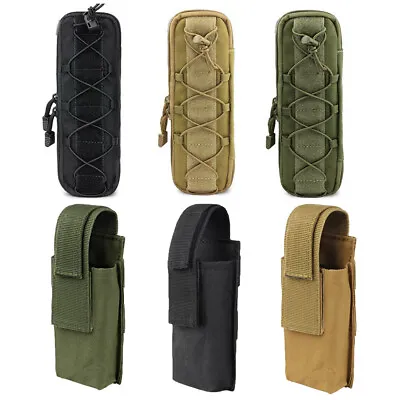 Tactical Knife Sheath Bag Molle Flashlight Holster Case Multi-Tool Nylon Pouch • $5.99