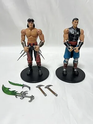 Mortal Kombat Lui Kang Weapons Stand Figure Vintage Rare 2005 Kung Lao • $50