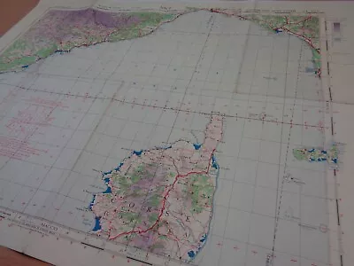 WW2 (August 1943) RAF Map Of FRANCE & ITALY Entitled  NICE  + CORSICA GENOA Etc • £29.99