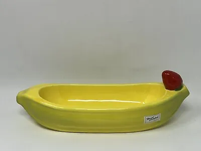 Vintage Banana Split Ice Cream Dish With Strawberry Department Dept 56 Japan • $19.99