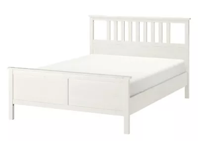 Ikea HEMNES Double Bed Frame White - Very Good Condition • £25