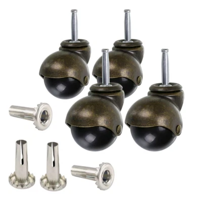 $20.19 • Buy Skelang 1.5 Inch Ball Caster Stem Caster Wheel With Sockets, Vintage Antique Swi