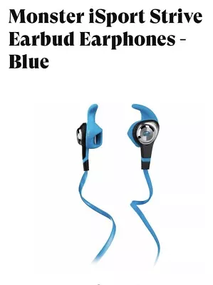 Monster ISport Strive Blue In-Ear Headphones With Controltalk • $14.97