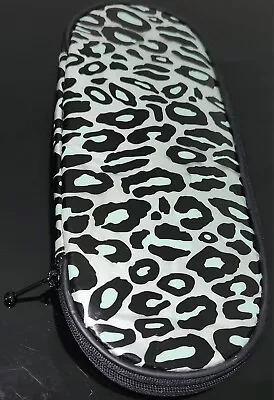 Mac + L. Goldwyn Brush Bag Limited Edition Travel Cosmetic Case Aqua Leopard  • $14.99