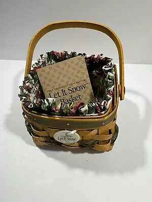 Longaberger 2000 Century Celebration Tree Trimming Let It Snow Green Basket • $16