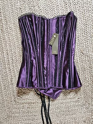 Fauve. Size Small. Purple Corset. Bodice. Lace Up. Hook & Eye Front. Steam Punk • $61.65