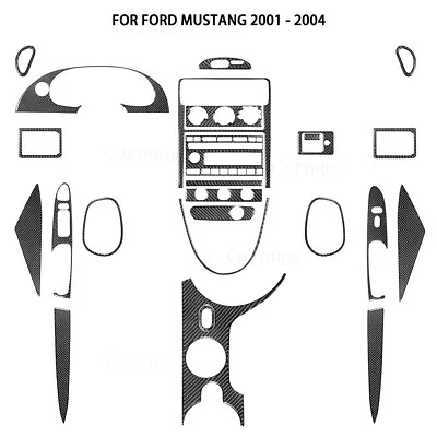 25pcs For Ford Mustang 2001-04 Carbon Fiber Whole Car Interior Trim Set • $156.49