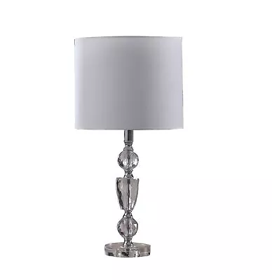 ORE HBL2476 In Cale Cut-Crystal Modern Table Lamp 23.5  Silver Chrome • $86.19