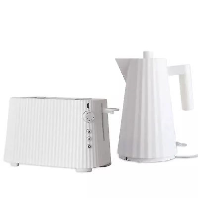 NEW Alessi Plisse Electric Kettle & Toaster Set White • $299