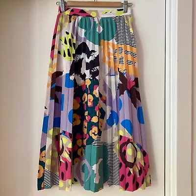 GORMAN Blockwork Pleated Skirt - Size 6 - Side Zip - As New Condition • $90
