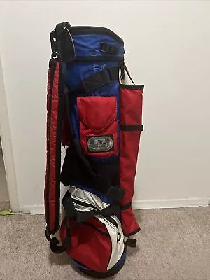 VTG Belding Sports Bushwhacker 6 Way Golf Bag Red White & Blue W/O Rain Cover • $47.97