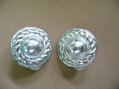 Vintage Anne Klien Round Swirl 1 And 1/8   Silver Tone Clip On Earrings • $14.99