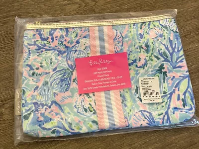 New Lilly Pulitzer Printed Pouch Surf Blue Soleil It On Me GWP March 2023 • $18.95