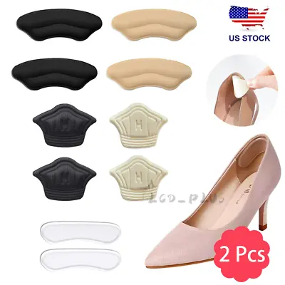 2 Pcs Heel Grips For Loose Shoes Heel Cushion Pads No-Slip Shoe Inserts Half US • $2.95