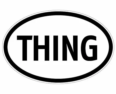 VW THING Oval 7 X 4 Bumper Sticker Decal 109107 • $15.95