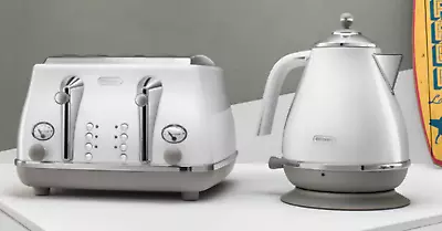 $347 • Buy Delonghi KBOC2001W/CTOC4003W Icona Capital Kettle & Toaster PACK - Sydney White