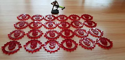 Wargaming Wargames Red Skull Objective Markers Set 1-6 • £7.49