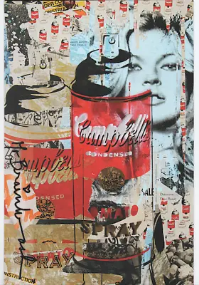 Mr Brainwash Kate Moss Spray Can Promotional Post Card Print Show Card Mbw • $21.95