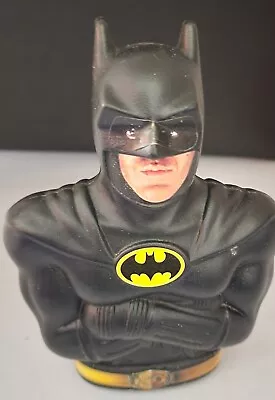 Batman Coin Bank 1989 Black Plastic With Bottom  Vintage • $9.99