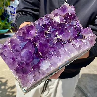 11.13LB Large NNatural Amethyst Geode Quartz Cluster Crystal Specimen Healing. • $0.99