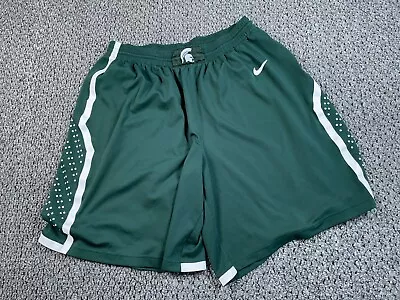 Nike Michigan State Spartans Basketball Shorts Men's 2XL Green Baggy 10  Inseam • $25