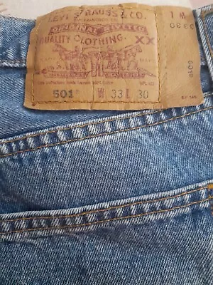 Mens LEVI  Jeans 33 Waist 30 Leg Vintage  1960S Used • £25