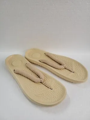 Allbirds Sandals Mens Size 11 Ivory Soft Gel Slides Rope Toe Strap • $13.79