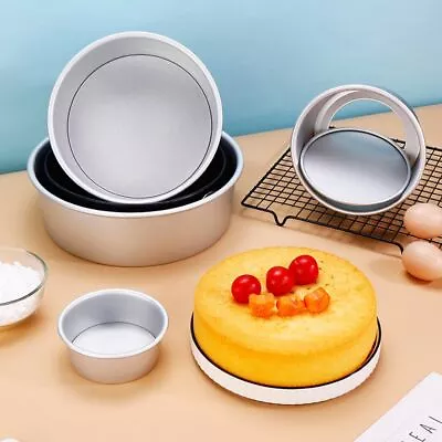 4/6/8/10 Inch Cake Mould Round DIY Cakes Pastry Mould Baking Tin Pan Reusable AU • $17.03