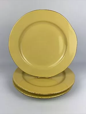 VIETRI Cucina Fresca 12  Oversized Dinner Plate Charger Saffron Yellow Set Of 3 • $74.99