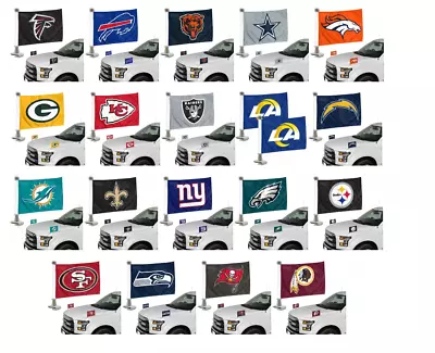 NFL 2-pack Ambassador Car Hood Flags Two Sided • $13.99