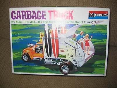 Vintage Monogram Garbage Truck 1/25 Scale Show Rod C1993: EXCELLENT MIB! • $17.63