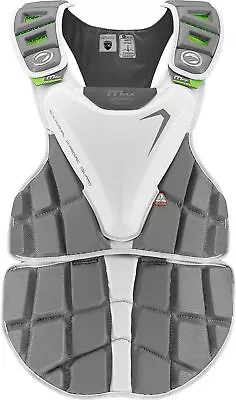 New Maverik Max Lacrosse Goalie Chest Protector (Large/X-Large) White/Gray/Green • $156.70